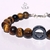 Pulseira olho de tigre com prata 925