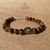 Pulseira olho de tigre com prata 925 - NOUR