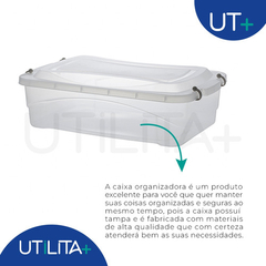 2 Pratic Box 10 Litros 41x 29x 14cm UTKIT150 - Utilita Mais - Sua loja de utilidades para facilitar o seu dia a dia