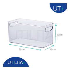 Organizador Diamond 30x 15x 15cm - Cristal UTMAIS1072 - Utilita Mais - Sua loja de utilidades para facilitar o seu dia a dia