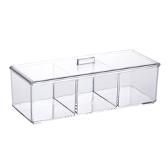 Organizador de cosméticos com divisória 23x 9x 8,5cm UTMAIS1198