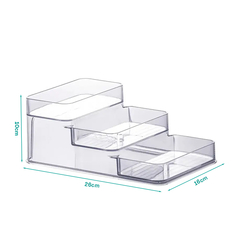 Organizador Transparente Multiuso Triplo 26x16x10cm UTMAIS881 - comprar online