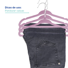 Cabide Veludo Infantil Slim Rosa Kit 10 pçs UTMAISP110110 - loja online