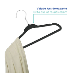 Cabide Veludo Slim Preto Kit 10 pçs UTMAISP106410 na internet