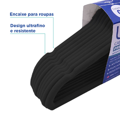 Cabide Veludo Slim Preto Kit 10 pçs UTMAISP106410 - loja online