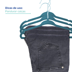 Cabide Veludo Slim Azul Kit 10 pçs UTMAISP111810 - loja online