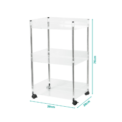 ORGANIZADOR TRIPLO C/ RODIZIO 38X28X76 CM - comprar online