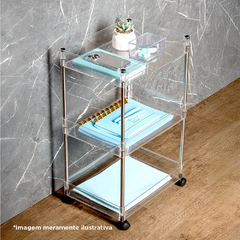 ORGANIZADOR TRIPLO C/ RODIZIO 38X28X76 CM - loja online