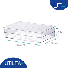 Organizador Diamond 22,5x 15x 5,2cm Cristal UTMAIS938 - loja online