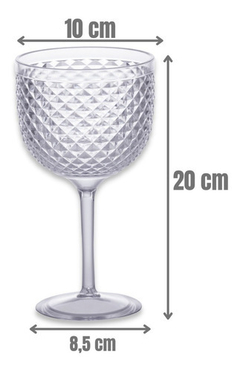 Taça Gin Tônica Em Acrílico Cristal 600ml Luxxor Paramount Cor Transparente UTMAIS1149 - loja online