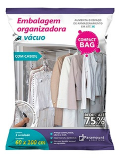 Saco A Vacuo Com Cabide Compact Bag Com Cabide 60x 100cm UTMAIS1394 na internet