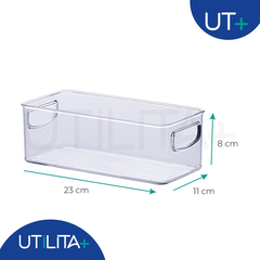 2 Organizador Diamond 23x 11x 9cm - Cristal UTKIT1074 - Utilita Mais - Sua loja de utilidades para facilitar o seu dia a dia