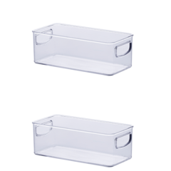 2 Organizador Diamond 23x 11x 9cm - Cristal UTKIT1074