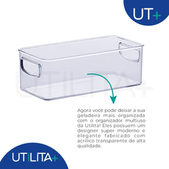 Organizador Diamond 23x 11x 9cm - Cristal UTMAIS1074 - Utilita Mais - Sua loja de utilidades para facilitar o seu dia a dia