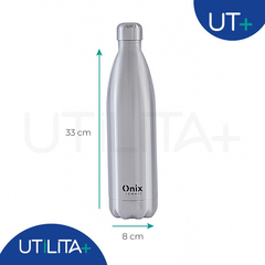 Garrafa Térmica Inox 1 lt. Parede Dupla Onix Termic Cor Inox UTMAIS1265 - comprar online