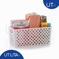 Cesto Organizador Quadratta 27x 12x 12cm Branco UTMAIS893BRANCO - Utilita Mais - Sua loja de utilidades para facilitar o seu dia a dia