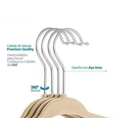 Cabide Veludo Slim Cinza Kit 30pçs UTMAISP107130 - Utilita Mais - Sua loja de utilidades para facilitar o seu dia a dia