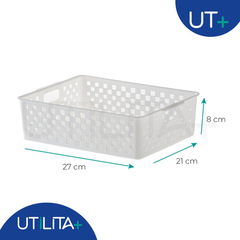 Cesto Organizador Quadratta 27x 21x 8cm Branco UTMAIS891BRANCO na internet