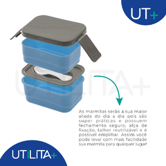 Marmita prática P 12x 8x 9cm (Azul) UTMAIS897.2 - Utilita Mais - Sua loja de utilidades para facilitar o seu dia a dia