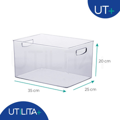 Organizador Diamond 35x 25x 20cm - Cristal UTMAIS1075 - Utilita Mais - Sua loja de utilidades para facilitar o seu dia a dia