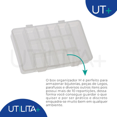 Box Organizador M 23x 14x 4cm UTMAIS174 - Utilita Mais - Sua loja de utilidades para facilitar o seu dia a dia