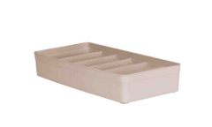 Organizador Modular Com Divisórias Creme 35,5 x 10,5 x 7,5 cm UTMAIS1907