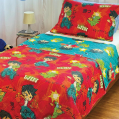 Cobreleito Dupla Face Solteiro Estampado kids 1,60 m x 2,20 m Com 2 pecas - Produto Importado - 7891354369768 - comprar online