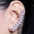 Brinco Ear Cuff - Zircônias brancas com ródio branco