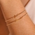 Pulseira Riviera escrito gratidão - Em ouro 18k - comprar online