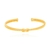 Bracelete Metade Liso e Trançado com Detalhe Infinito Semijoia - Em Ouro 18K - comprar online