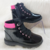 154094000 BOTA ROCK KIDS - 154 PRETO/PINK/ROSA CLARO