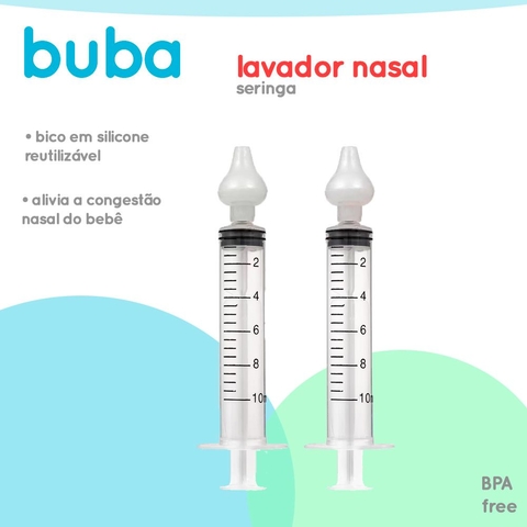 Seringa Lavagem Nasal Buba Bebê Higienizador Bico Silicone