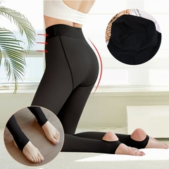 Meia-calça Feminina de Lã Legging Falsa Translúcida