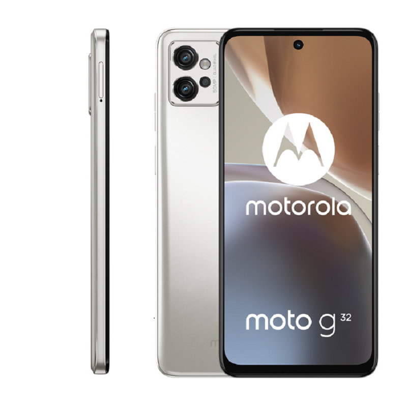  Motorola Moto G32 Dual-Sim 128 GB ROM + 4 GB RAM (solo GSM   Sin CDMA) Smartphone 4G/LTE desbloqueado de fábrica (plata satinada) -  Versión internacional : Celulares y Accesorios