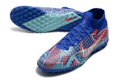 Chuteira Nike Mercurial Superfly 7 Elite MDS TF - Society - Azul - loja online