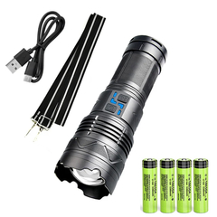 Lanterna Tática Super Brilhante GT-60 100W - Tocha LED Poderoso de Longo Alcance, RECARREGÁVEL USB - loja online