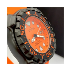 Relogio masculino Citizen Eco Drive laranja a prova dagua - ECG EXPRESS.COM