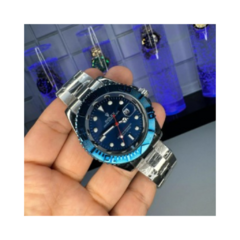 Relógio Rolex Metal Yacht-Master Prata azul prova dagua na internet