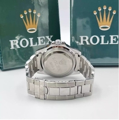 Relógio Rolex Submariner Misto Prata - Preto azul linha Gold c/ caixa premium a prova dagua - comprar online