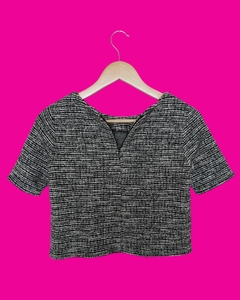 Blusa crop tweed en internet