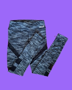 Leggings jaspeados con mesh