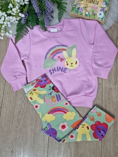 Conjunto Infantil Menina Brilhe Elian Rosa