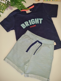 Conjunto Infantil Menino Bordado Bright Future Colorittá Azul Marinho