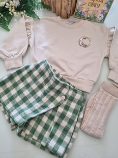 Conjunto Infantil Menina Inverno Short Saia Xadrez Colorittá 73133