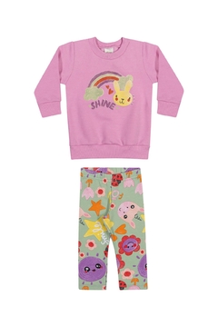 Conjunto Infantil Menina Brilhe Elian Rosa na internet