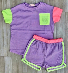 Conjunto de Camiseta Over e Shorts em Meia Malha - Kukiê - comprar online