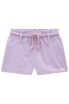 Trio de Colete e Shorts em Sarja com Elastano e Top em Soft Line 76126 Kukiê - Bueno's Kids Moda Infantil