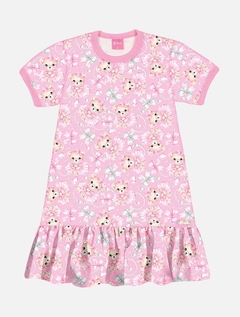 Vestido Infantil Menina Ursinhos Rosa Mundo Cinti 12213 na internet