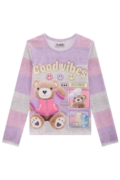 Blusa Manga Longa Infantil Kukie Inverno Ursinho - Bueno's Kids Moda Infantil