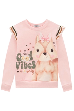 Conjunto Infantil Kukie Inverno com Calça e Blusão Manga Longa Pets Fofos Pink - comprar online